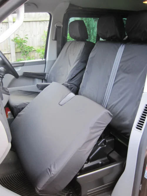 VW Transporter T5/T6 Waterproof Front 3 Seat Covers With Armrests