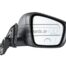 Right complete door mirror for Renault Kangoo 2021 onwards, grained black finish, 9 pin connection with temperature sensor.